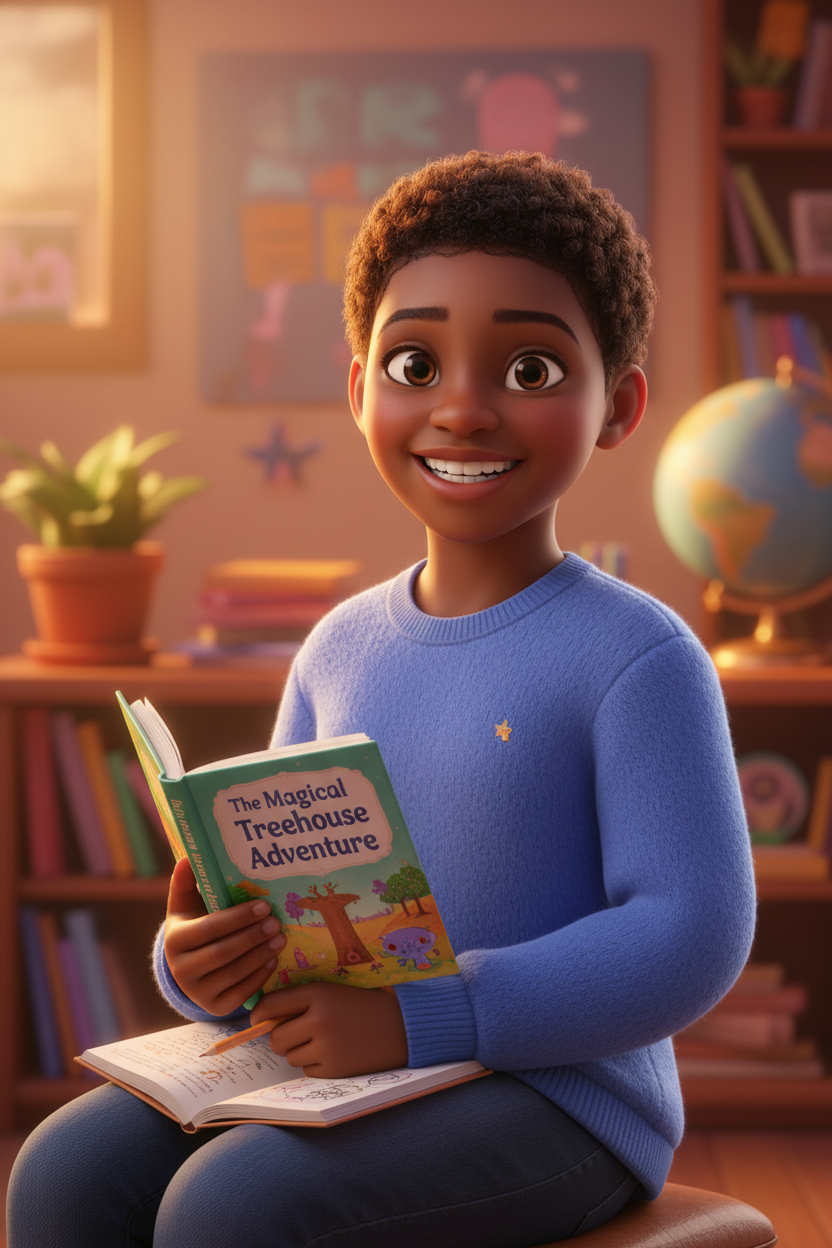 Layla Joy Bullock, 11-year-old author of Max the Flying Chicken